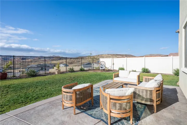 Large pool size backyard with views