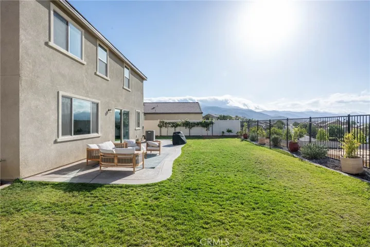 Large pool size backyard with views