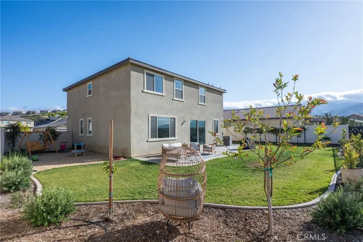 Large pool size backyard with views