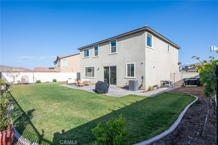 Large pool size backyard with views