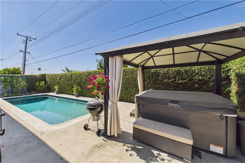 Gazebo-covered above ground spa