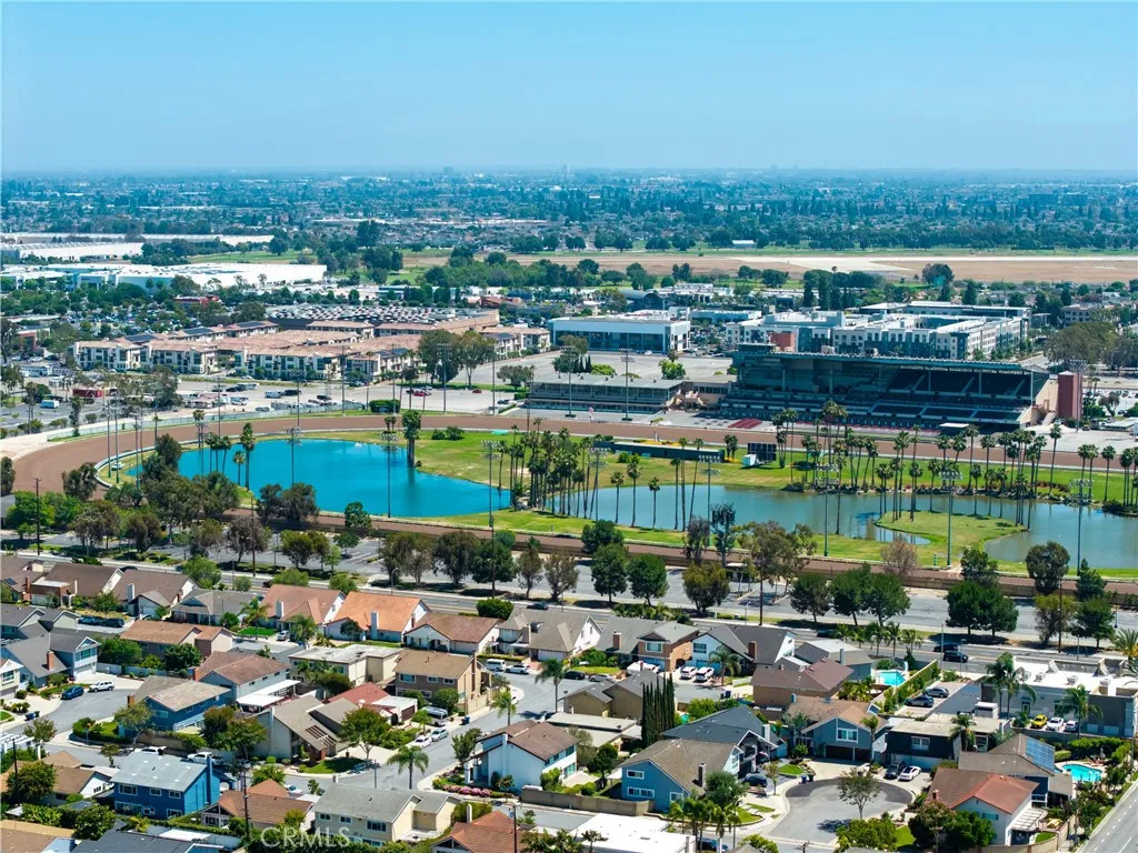 The Los Alamitos Race Track to the south, the future home of the Cypress Town Center and Commons
