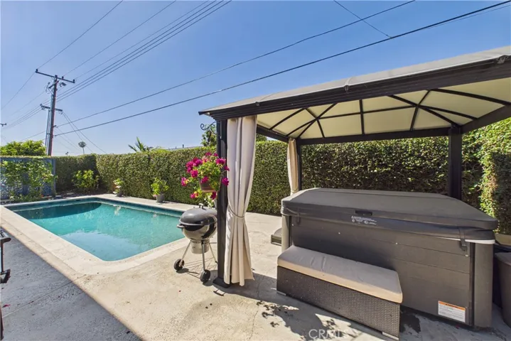 Gazebo-covered above ground spa