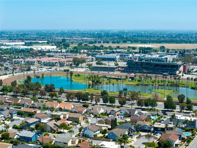 The Los Alamitos Race Track to the south, the future home of the Cypress Town Center and Commons