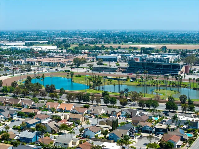 The Los Alamitos Race Track to the south, the future home of the Cypress Town Center and Commons