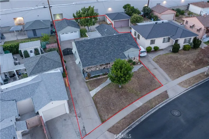 aerial view of the property