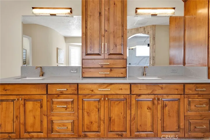 Master bathroom dual sinks