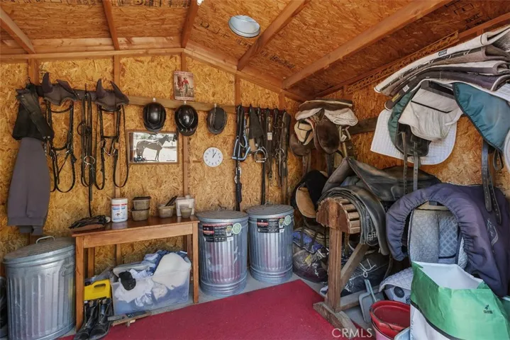 Interior of tack room