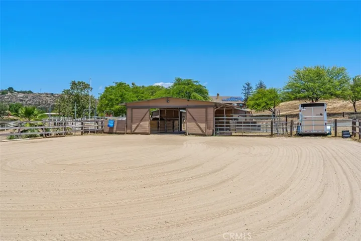 Sand arena & back of barn