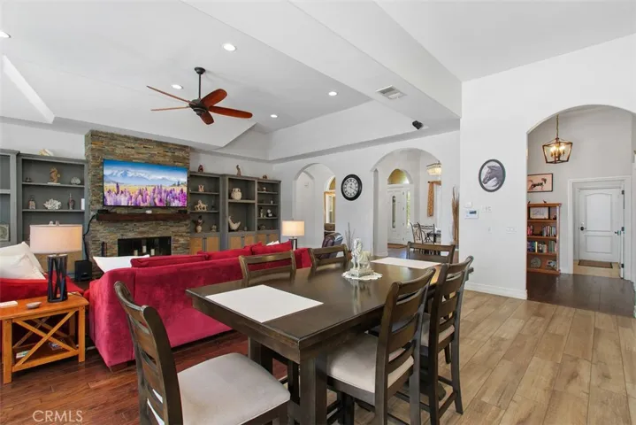 Dining area open to family room