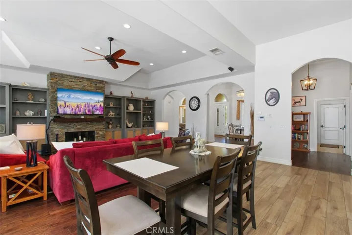 Dining area open to family room