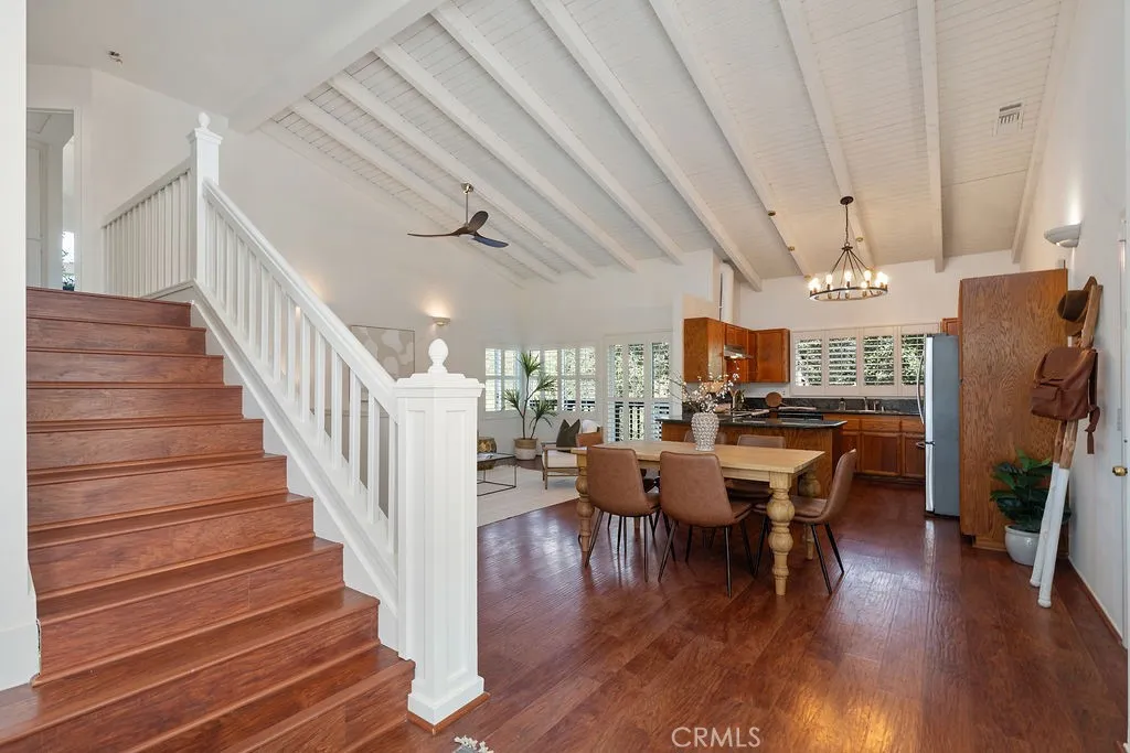 Stairs to primary and second bedroom