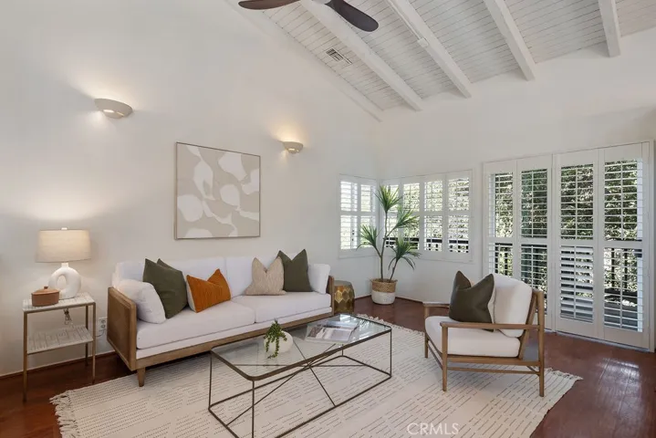 Living room with sliding doors to the balcony