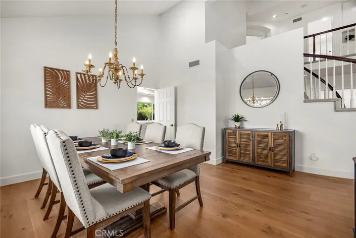 Whether you set an elegant or casual table, your guests will feel right at home dining here.