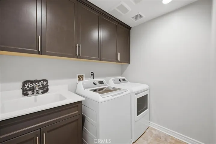 Laundry Room with a Utility Sink and Cabinets