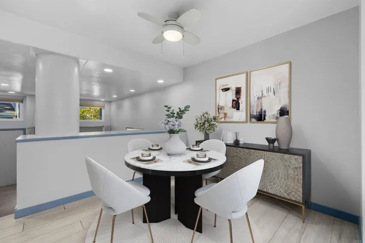 Virtually staged Dining Room