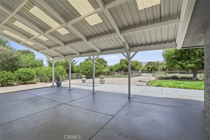 Large covered patio
