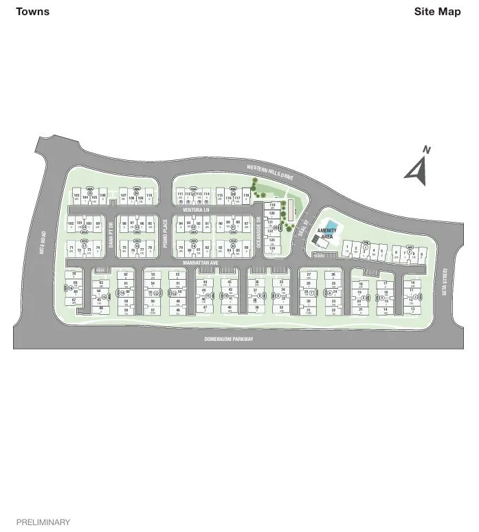 Towns Site Map
