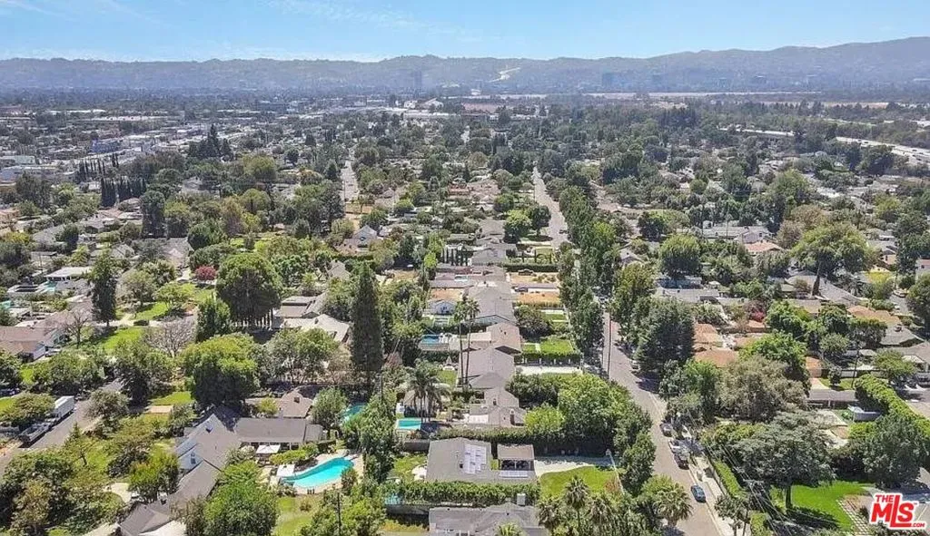 Aerial view of the neighborhoo