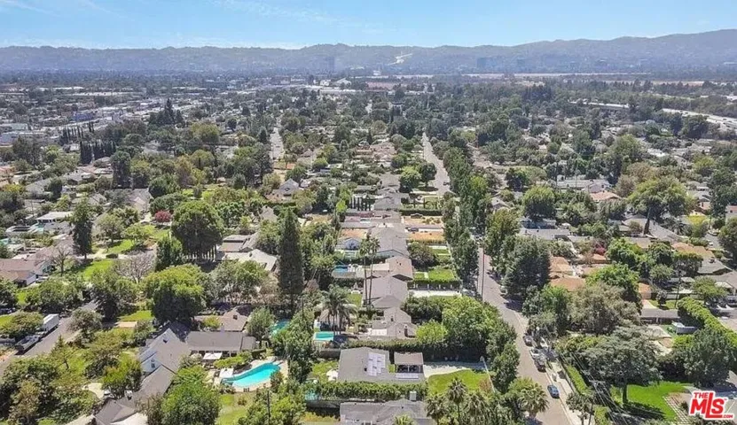 Aerial view of the neighborhoo