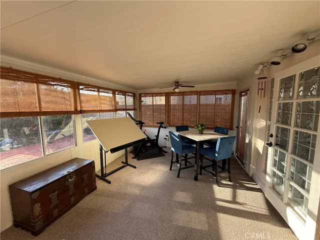 enclosed sun-room.