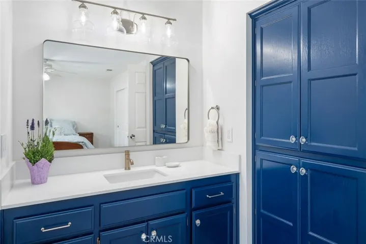 Primary Bathroom Vanity and Linen Cabinet