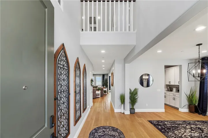 Entryway with 20 ft Ceilings