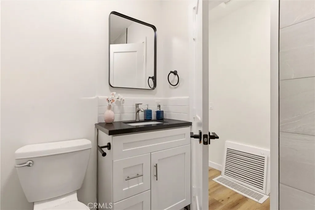 The second bathroom combines style and functionality with upgraded finishes and a fresh modern design.