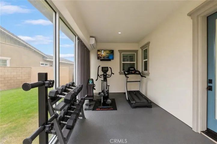 Gym patio room.  Virtual enhancement