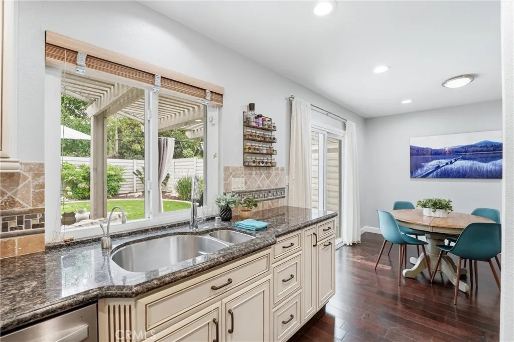 Dual sinks, pots and pan drawers - everything has it's place in this kitchen
