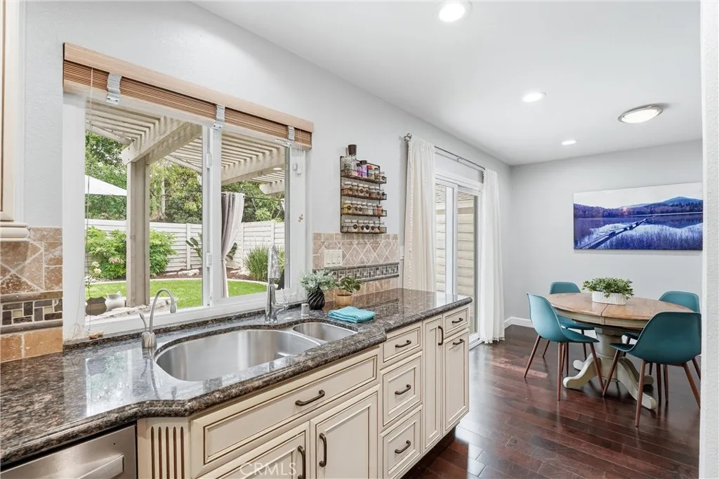 Dual sinks, pots and pan drawers - everything has it's place in this kitchen
