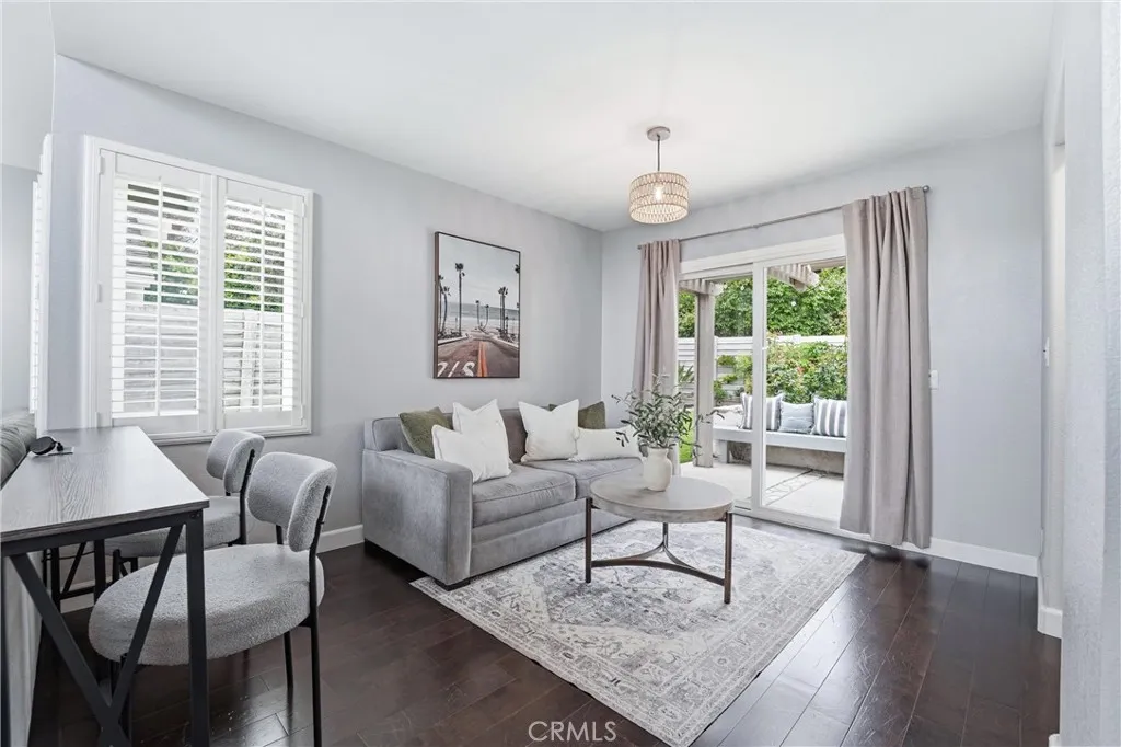 Did you notice the slider leading to the back yard creating a seamless indoor/outdoor space experience?