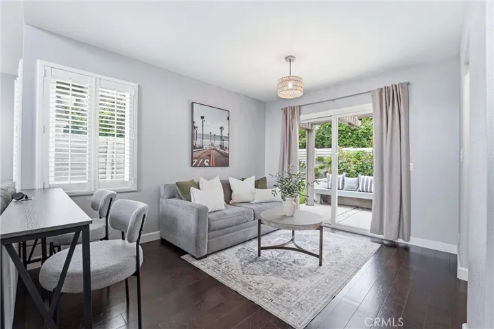 Did you notice the slider leading to the back yard creating a seamless indoor/outdoor space experience?