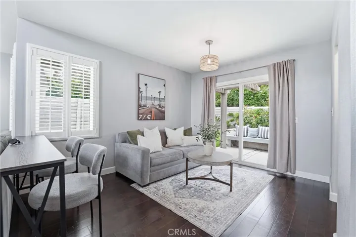 Did you notice the slider leading to the back yard creating a seamless indoor/outdoor space experience?