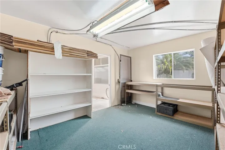 Back shed has TONS of storage space and natural light!