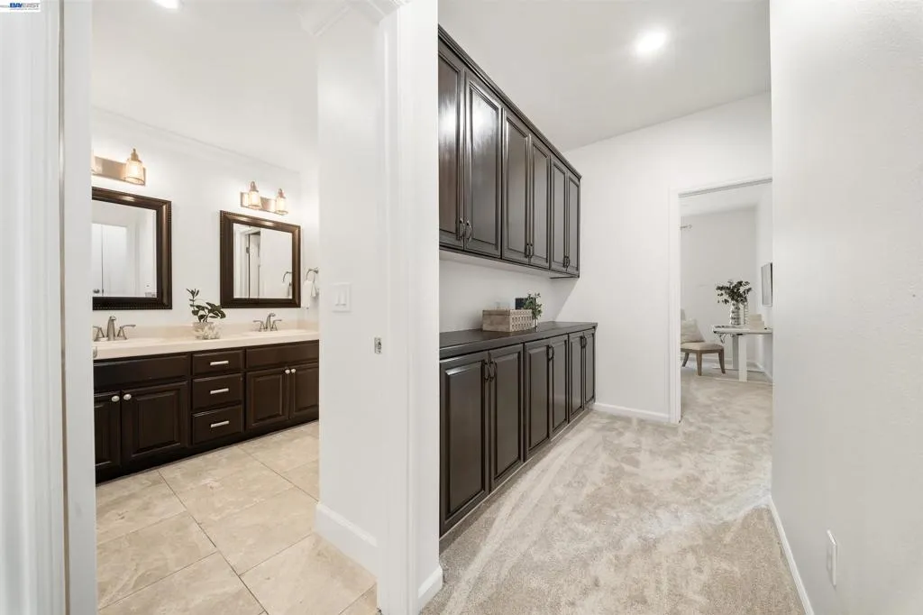 Hall Storage and Hall Bath