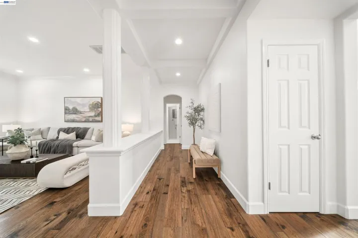 Hallway to Downstairs Bed and Bath