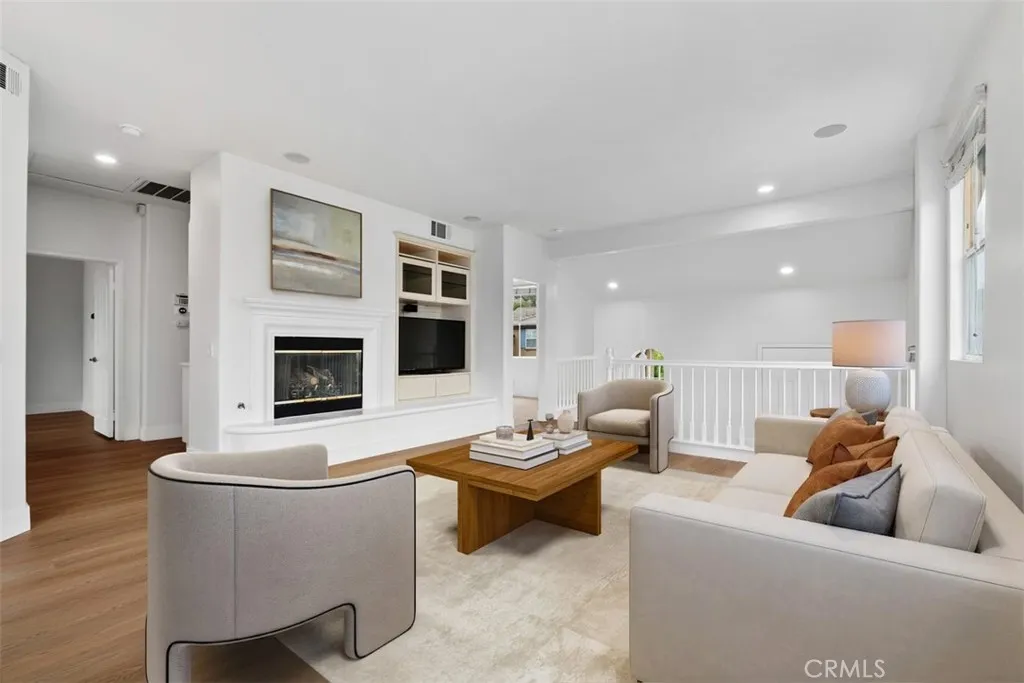 Virtually staged living room.