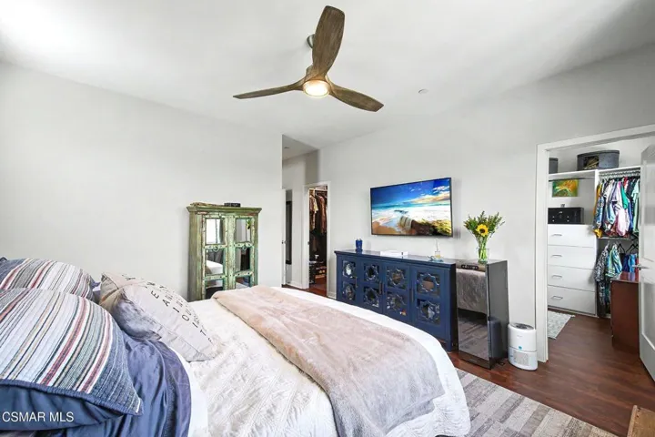 Dual walk-in closets in Primary