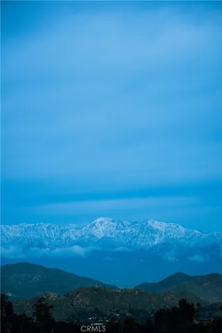 View of the snow capped mountains during winter time
