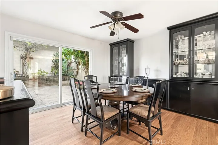 Dining room with view of the outdoor ZEN area patio.