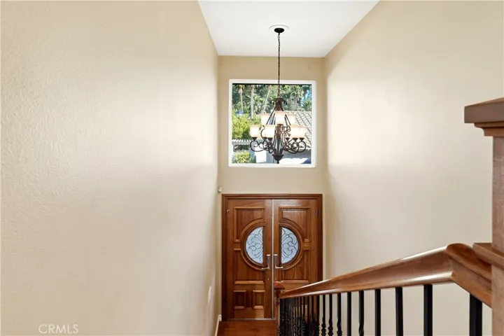 View of the dual entry doors from the 1st floor.