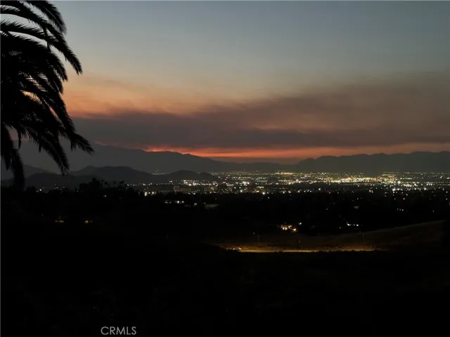 Stunning 180° panoramic night views overlooking Downtown Riverside