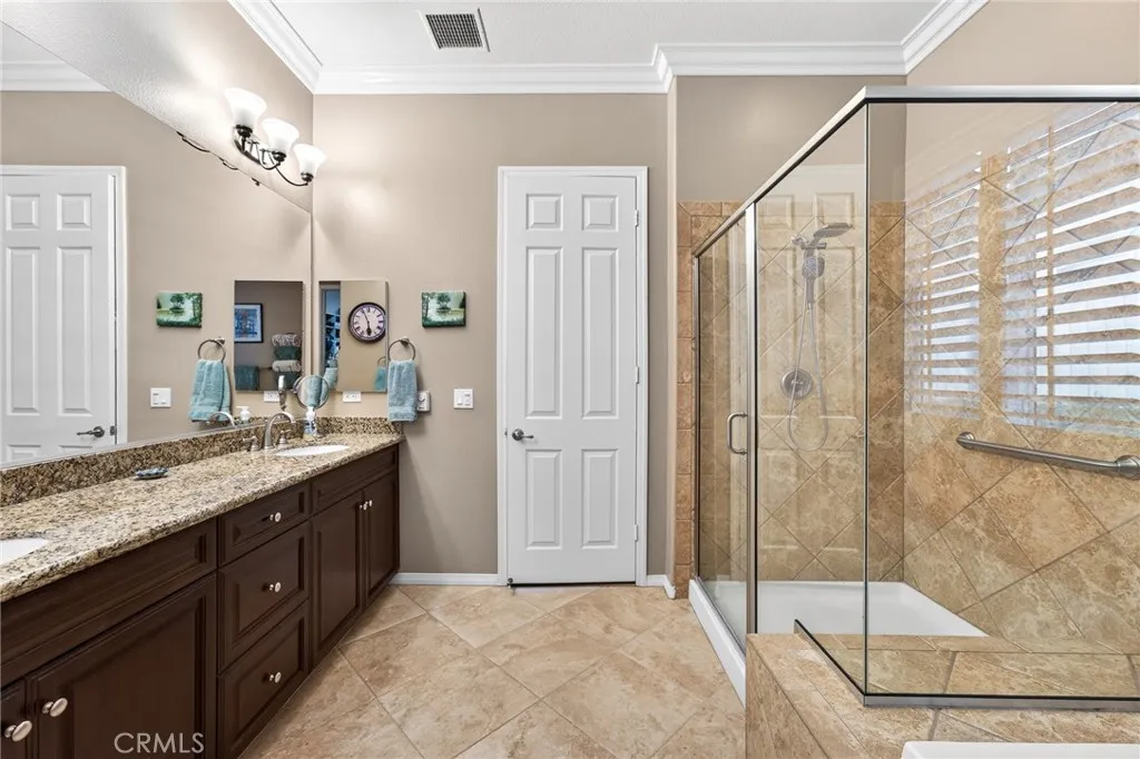 Spacious Primary Bathroom has Walk-In Shower