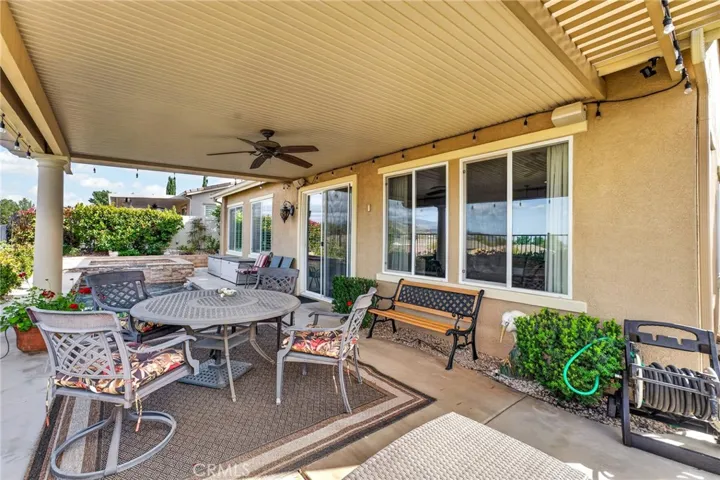 Covered Patio with Ceiling Fan