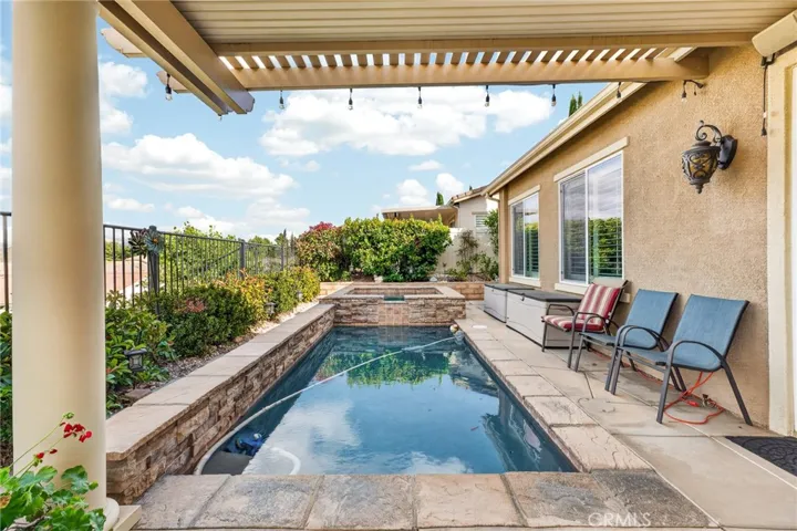 Private Pool with Stacked Stone Accents