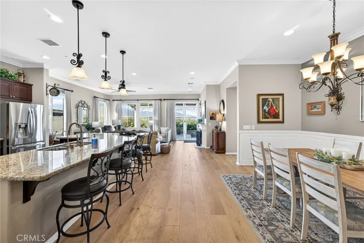 Great Room with New Wood Flooring and Tasteful Decor