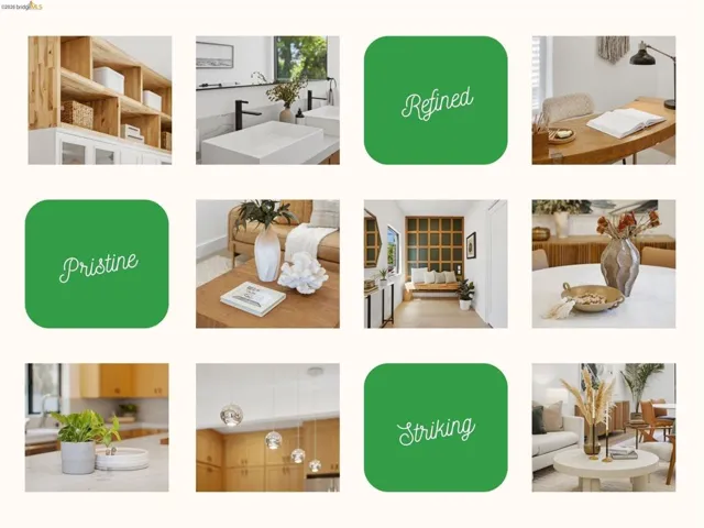 Property Marketing Material. Displaying various interior property elements and descriptive terms