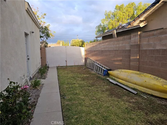 RV parking gate on south side of house