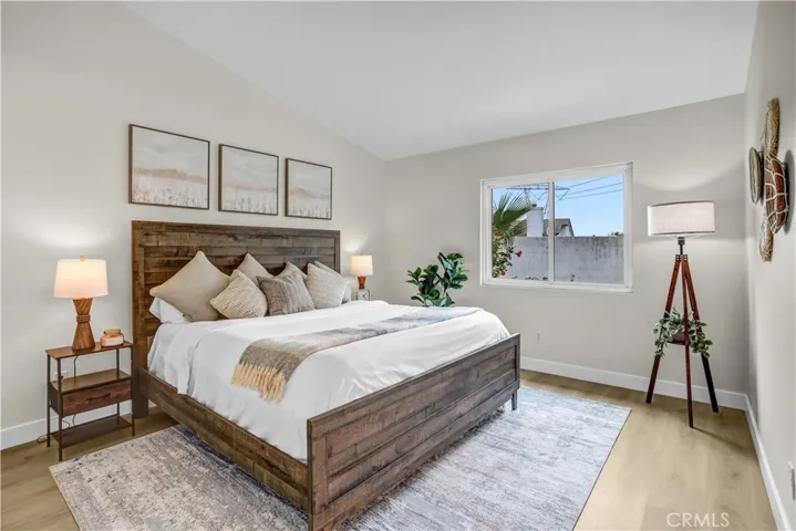 The primary suite includes convenient closet space and ensuite bathroom access, making it a comfortable private retreat.